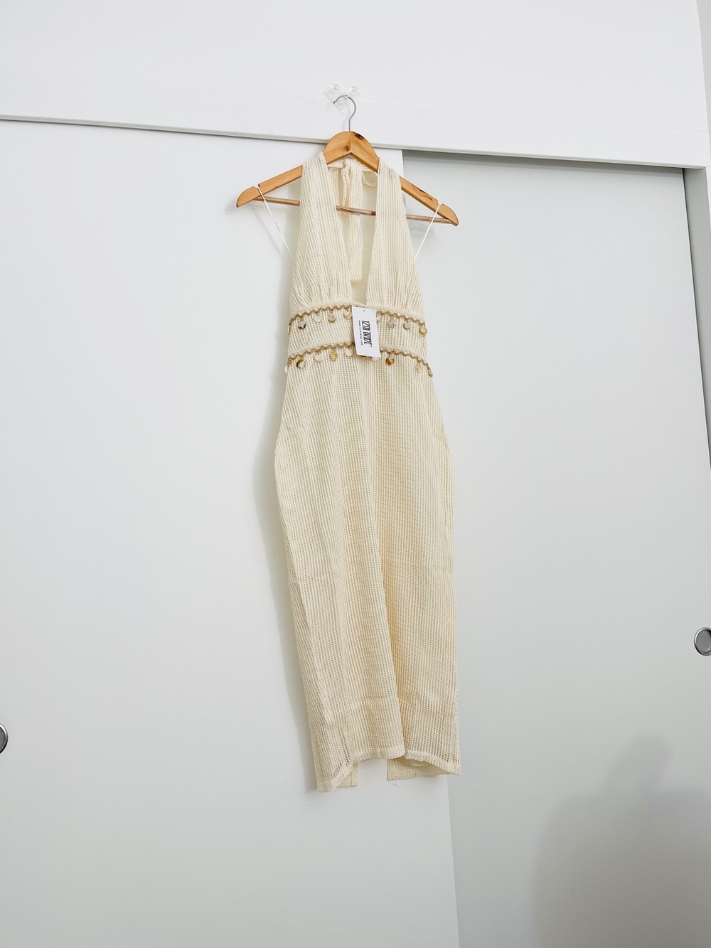 NWT 12th Tribe Divine Crochet Shell Embellished Midi Dress Size XS